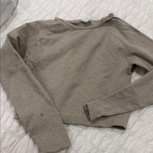 Women's Ribbed top - Taupe